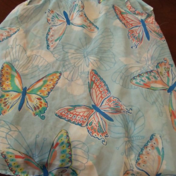 CREW KIDS BUTTERFLY SHEER TANK...... EUC - Picture 2 of 4
